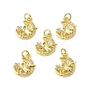 Brass Micro Pave Cubic Zirconia Pendants KK-E068-VB016-4