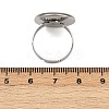 304 Stainless Steel Cuff Ring Components STAS-D372-06P-06-3
