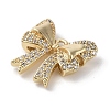 Brass Micro Pave Clear Cubic Zirconia Charms KK-G491-20A-G-2