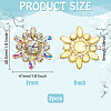 2Pcs Flower Rhinestone Ornament Accessories DIY-FG0006-42G-01-2
