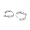 Rack Plating Brass Clear Cubic Zirconia Earring Findings KK-S405-04P-2