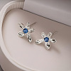 Zinc Alloy Rhinestone Stud Earrings for Women WGBF331-01-1