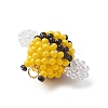 Glass Seed Beaded Bees Pendants PALLOY-MZ00939-4