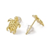 Brass Tortoise Stud Earrings for Women EJEW-P211-07G-2