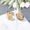 Brass Micro Pave Cubic Zirconia Stud Earrings EJEW-Z080-03G-04-2