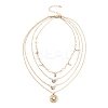 Alloy Rhinestone Tiered Necklaces NJEW-FS0001-03-1