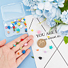 48Pcs 8 Style Spray Painted Alloy Beads FIND-PH0010-93-3