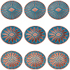 18Pcs 1-Hole Alloy Shank Buttons BUTT-GF0004-19B-7