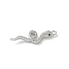 Brass Micro Pave Clear Cubic Zirconia Pendants KK-S505-03P-02-2