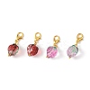 4Pcs 2 Styles Handmade Lampwork Strawberry Pendant Decorations HJEW-FS00041-01-3