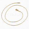 304 Stainless Steel Chain Necklaces NJEW-H467-B-01G-2
