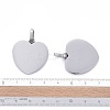 Tarnish Resistant 304 Stainless Steel Mirror Polished Finish Stamping Blank Tag Pendants STAS-P055-04P-4