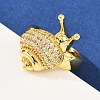 Brass Micro Pave Clear Cubic Zirconia Cuff Rings RJEW-P155-02G-3