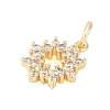 Rack Plating Brass Micro Pave Clear Cubic Zirconia Pendants KK-Z060-20G-2