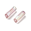 10G Ceylon Glass Twist Bugle Beads SEED-L012-01G-4