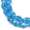 Transparent Electroplate Glass Beads Strands EGLA-N013-T10mm-B17-3