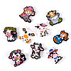 9Pcs 9 Styles Silicone Focal Beads SIL-TA0002-41-2
