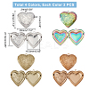 8Pcs 4 Style 304 Stainless Steel & 316 Stainless Steel Locket Pendants STAS-UN0027-58-6