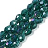 Transparent Electroplate Glass Beads Strands EGLA-N013-T4mm-B24-1