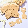 Kraft Paper Fold Over Jewelry Display Cards with Hanging Hole CDIS-YW0001-12-5
