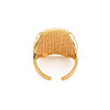 Brass Micro Pave Cubic Zirconia Cuff Rings RJEW-S045-150G-2