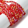 Transparent Electroplate Glass Beads Strands GLAA-K064-04A-AB01-1