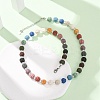 Chakra Natural Lava Rock Round Beaded Necklaces GG-CBA922D-05A-1