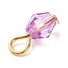 Faceted Transparent Acrylic Charms PALLOY-JF01601-01-5