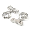 Brass Micro Pave Cubic Zirconia Pendants KK-C107-20B-P-2