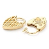 Brass Micro Pave Clear Cubic Zirconia Clasps ZIRC-P082-03A-G-2
