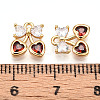 Brass Micro Pave Cubic Zirconia Charms KK-N261-94D-G-3