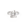 Non-Tarnish 304 Stainless Steel 12 Constellations/Zodiac Signs Open Cuff Ring for Women RJEW-S405-156P-I-1