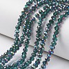 Electroplate Transparent Glass Beads Strands LS-EGLA-A034-T8mm-Q15-1