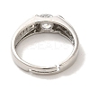 Brass Micro Pave Cubic Zirconia Rings for Women RJEW-E295-21P-3