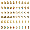 60Pcs 15 Styles Antique Golden Tone Alloy Pendants PALLOY-FH00026-1