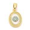 Brass Micro Pave Cubic Zirconia Pendents KK-M303-01G-06-1