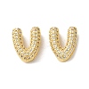 Rack Plating Brass Micro Pave Cubic Zirconia Slide Charms KK-C084-34G-V-1