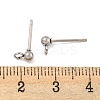 304 Stainless Steel Stud Earring Findings STAS-O004-10A-P-3