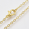 Brass Cable Chains Necklaces X-MAK-N029-01G-1
