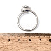 Brass Micro Pave Cubic Zirconia Cuff Open Rings for Women RJEW-L343-01P-05-5
