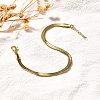Ion Plating(IP) Unisex 304 Stainless Steel Herringbone Chain Bracelets LS-BJEW-O177-01A-G-3