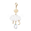 2Pcs Cloud Acrylic Pendant Decorations HJEW-JM04665-4