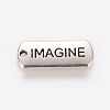 Tibetan Style Alloy Inspirational Message Pendants TIBEP-YW0001-01-3