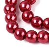 Baking Paint Pearlized Glass Pearl Round Bead Strands X-HY-Q330-8mm-51-3