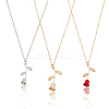 ANATTASOUL 3Pcs 3 Color Zinc Alloy Rose of Life Pendant Necklaces Set for Women NJEW-AN0001-24-1