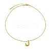 Ion Plating(IP) Initial Letter 304 Stainless Steel Pendant Necklace NJEW-R265-05G-J-2