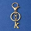 304 Stainless Steel Initial Letter Charm Keychains KEYC-YW00005-11-1