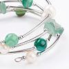 Natural Gemstone Wrap Bracelets BJEW-JB03355-3