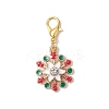 10Pcs Christmas Alloy Enamel Pendant Decorations HJEW-JM03681-4
