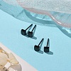 Hypoallergenic Bioceramics Zirconia Ceramic Square Stud Earrings EJEW-Z023-07C-2